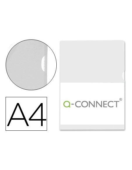 CARPETA DOSSIER UÑERO PLASTICO Q-CONNECT DIN A4 120 MICRAS TRANSPARENTE -BOLSA DE 10 UNIDADES