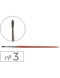 PINCELES ACUARELA LIDERPAPEL N.3 VIROLA CROMADA PELO ENGOMADO
