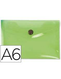 CARPETA LIDERPAPEL DOSSIER BROCHE 44233 POLIPROPILENO DIN A6 VERDE TRANSLUCIDO
