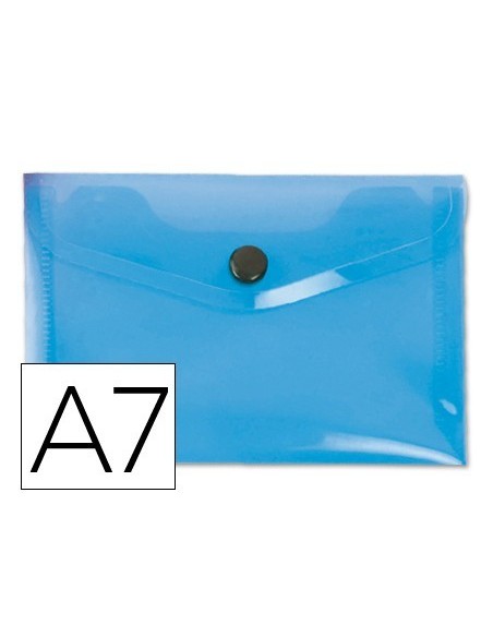 CARPETA LIDERPAPEL DOSSIER BROCHE 44222 POLIPROPILENO DIN A7 AZUL TRANSLUCIDO