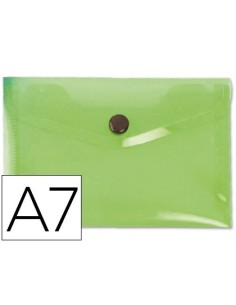 CARPETA LIDERPAPEL DOSSIER BROCHE 44223 POLIPROPILENO DIN A7 VERDE TRANSLUCIDO