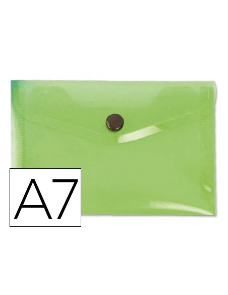 CARPETA LIDERPAPEL DOSSIER BROCHE 44223 POLIPROPILENO DIN A7 VERDE TRANSLUCIDO