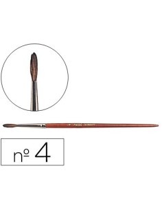 PINCELES ACUARELA LIDERPAPEL N. 4 VIROLA CROMADA PELO ENGOMADO