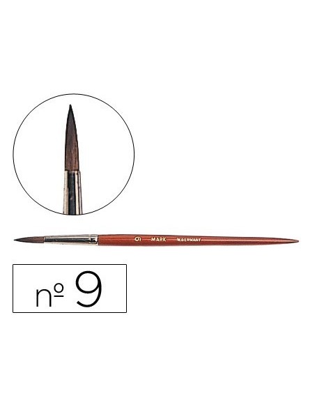 PINCELES ACUARELA LIDERPAPEL N. 9 VIROLA CROMADA PELO ENGOMADO