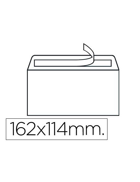 SOBRE LIDERPAPEL N.19 BLANCO C6 114X162 MM TIRA DE SILICONACAJA DE 500 UNIDADES