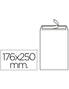 SOBRE LIDERPAPEL BOLSA N.15 BLANCO B5 176X250 MM TIRA DE SILICONA CAJA DE 500 UNIDADES