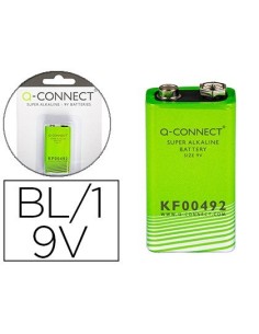 PILA Q-CONNECT ALCALINA 9V BLISTER CON 1 UNIDAD