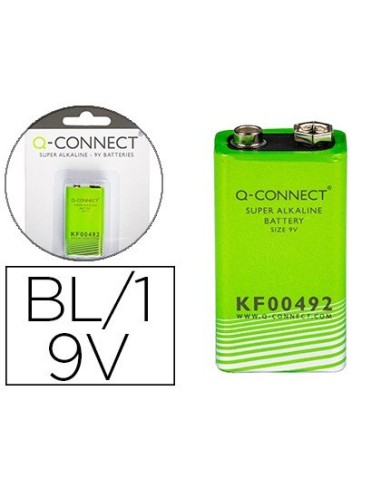 PILA Q-CONNECT ALCALINA 9V BLISTER CON 1 UNIDAD