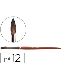 PINCELES ACUARELA LIDERPAPEL N. 12 VIROLA CROMADA PELO ENGOMADO