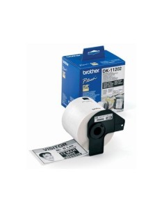 ETIQUETA ADHESIVA BROTHER DK11202 -TAMAÑO 62X100 MM PARA IMPRESORAS DE ETIQUETAS QL -300 ETIQUETAS-