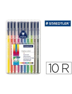 ROTULADOR STAEDTLER TRIPLUS COLOR 323 ESTUCHE DE 10 UNIDADES COLORES SURTIDOS