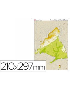 MAPA MUDO COLOR DIN A4 MADRID FISICO