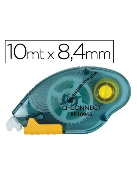 PEGAMENTO Q-CONNECT ROLLER COMPACT NO PERMANENTE 6,5 MM DE ANCHO X 10 MT UNIDAD
