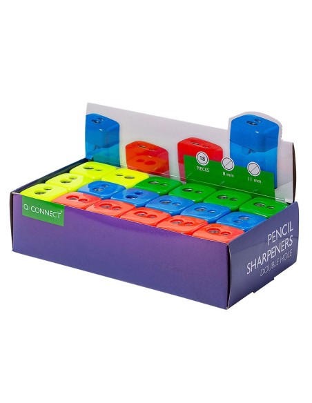 SACAPUNTAS Q-CONNECT METALICO 2 USOS CON DEPOSITO