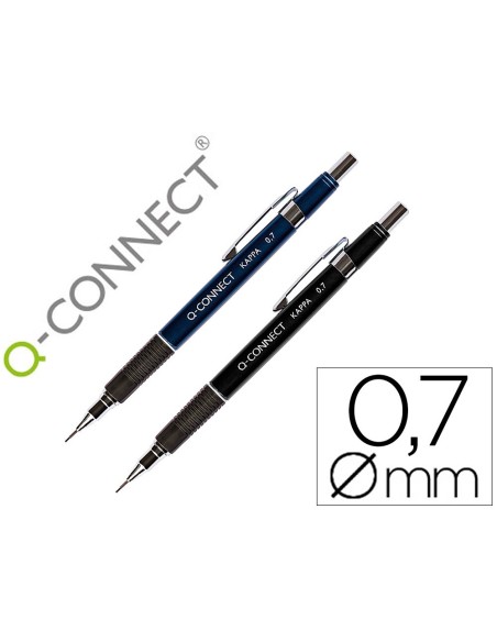 PORTAMINAS Q-CONNECT KAPPA 0,7 MM SUJECION DE CAUCHO