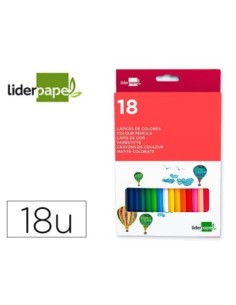 LAPICES DE COLORES LIDERPAPEL CAJA DE 18 COLORES