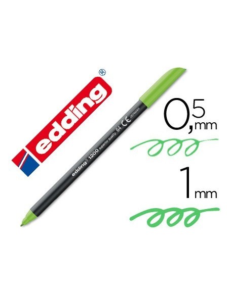 ROTULADOR EDDING PUNTA FIBRA 1200 VERDE NEON N.64 PUNTA DE FIBRA 0,5 MM