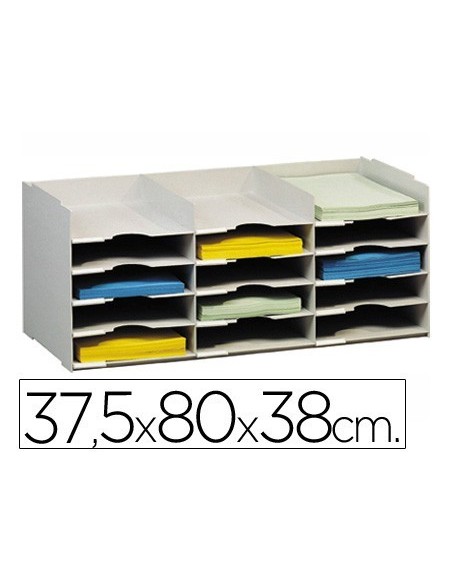 ARCHIVADOR FAST-PAPERFLOW BLOQUES SOBREPONIBLES GRIS 15 CASILLAS DIN A4