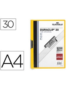 CARPETA DURACLIP DOSSIER PINZA LATERAL AMARILLO CAPACIDAD 30 HOJAS