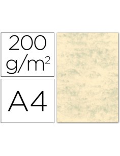 CARTULINA MARMOLEADA DIN A4 200 GR. CREMA CLARO PAQUETE DE 100 H.