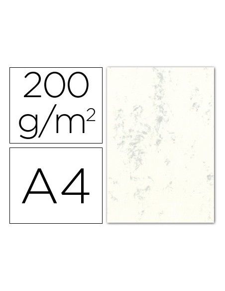 CARTULINA MARMOLEADA DIN A4 200 GR. GRIS PAQUETE DE 100 H
