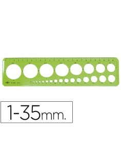 PLANTILLA CIRCULOS DOMINGO FERRER 1-35 MM PLASTICO VERDE