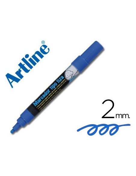 ROTULADOR ARTLINE PIZARRA VERDES-NEGRAS EPW-4-AZ COLOR AZUL BOLSA DE 4 UNIDADES