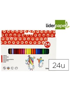 LAPICES CERA LIDERPAPEL CAJA DE 24 UNIDADES COLORES SURTIDOS