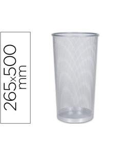 PARAGUERO METALICO Q-CONNECT KF00828 REJILLA PLATA 26,5 DIAMETRO X 50 CM