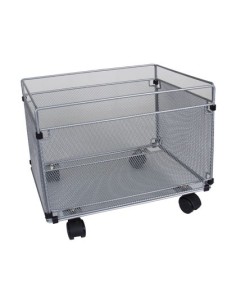 CARRITO PARA CARPETAS COLGANTE Q-CONNECT KF00830 REJILLA PLATA CON RUEDAS METALICO -380X325X300 FOLIO PROLONGADO