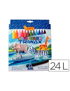 LAPICES CERA JOVICOLOR TRIANGULAR TRIWAX 24 COLORES SURTIDOS