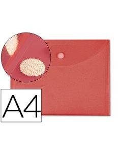 CARPETA LIDERPAPEL DOSSIER A4 CIERRE DE VELCRO ROJA