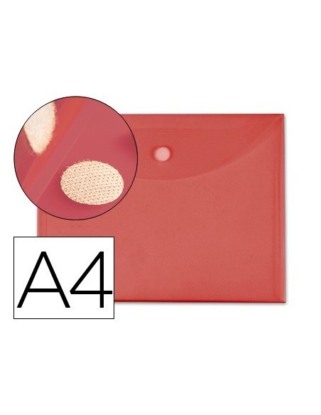 CARPETA LIDERPAPEL DOSSIER A4 CIERRE DE VELCRO ROJA