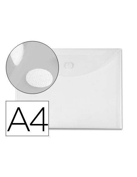 CARPETA LIDERPAPEL DOSSIER A4 CIERRE DE VELCRO TRANSPARENTE