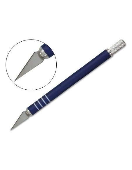 BISTURI Q-CONNECT EN BLISTER -CON CUCHILLAS DE REPUESTO