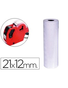 ETIQUETAS Q-CONNECT BLANCA 21 X 12 MM LISA ROLLO 1000 ETIQUETAS PARA ETIQUETADORA Q-CONNECT