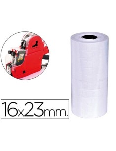 ETIQUETAS Q-CONNECT BLANCA 16 X 23 MM LISA ROLLO 700 ETIQUETAS PARA ETIQUETADORA Q-CONNECT