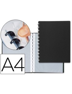 CARPETA LIDERPAPEL DIN A4 CON 20 FUNDAS INTERCAMBIABLES COLOR NEGRO