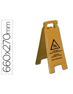 CARTEL PLASTICO Q-CONNECT SEÑALIZACION SUELO RESBALADIZO