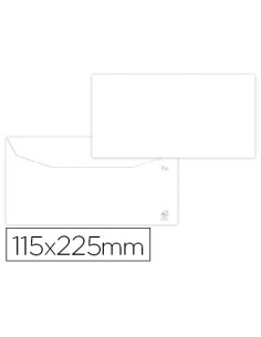 SOBRE LIDERPAPEL BLANCO 115X225 MM SOLAPA ENGOMADA PAPEL OFFSET 80 GR CAJA DE 500 UNIDADES