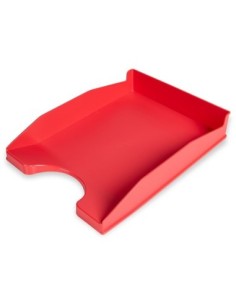 BANDEJA SOBREMESA PLASTICO Q-CONNECT ROJO OPACO 240X70X340 MM