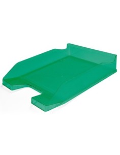 BANDEJA SOBREMESA PLASTICO Q-CONNECT VERDE TRANSPARENTE 240X70X340 MM