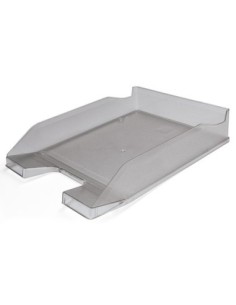 BANDEJA SOBREMESA PLASTICO Q-CONNECT GRIS OSCURO TRANSPARENTE 240X70X340 MM