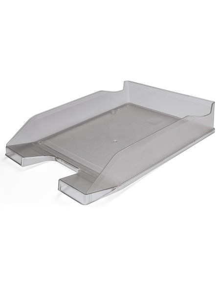 BANDEJA SOBREMESA PLASTICO Q-CONNECT GRIS OSCURO TRANSPARENTE 240X70X340 MM