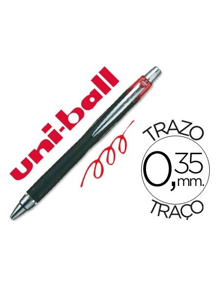 BOLIGRAFO UNI-BALL JETSTREAM SXN-210 RETRACTIL TINTA HIBRIDA COLOR ROJO