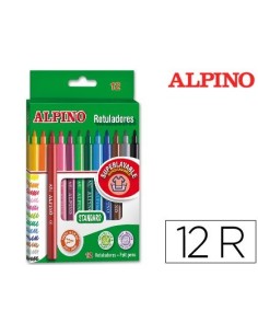 ROTULADOR ALPINO STANDARD CAJA DE 12 COLORES SURTIDOS