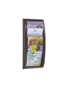 EXPOSITOR MURAL FAST-PAPERFLOW DIN A4 NEGRO 4 CASILLAS 650X290X95 MM