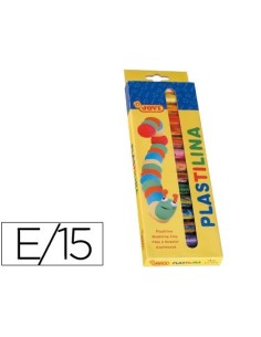 PLASTILINA JOVI ESTUCHE DE 15 BARRAS COLORES SURTIDOS