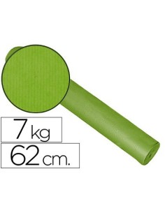 PAPEL DE REGALO KRAFT LISO BOBINA 62 CM 7 KG COLOR PISTACHO
