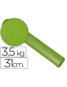 PAPEL DE REGALO KRAFT LISO BOBINA 31 CM 3,5 KG COLOR PISTACHO